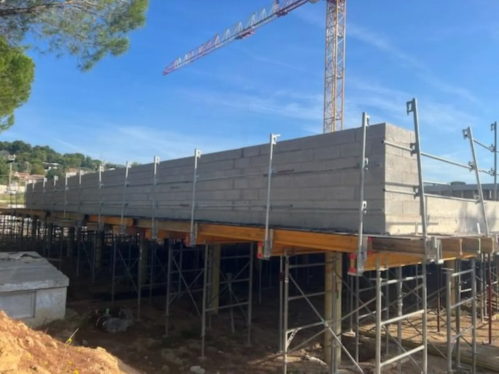 Élévation des voiles en béton armé